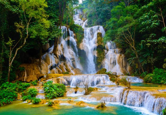 Kuang si water fall in Luang prabang,Laos.