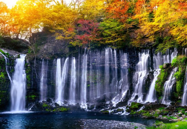 Shiraito waterfall in Japan.